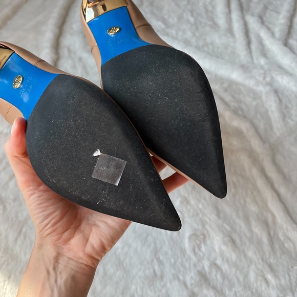 $725 Loriblu Made In Italy Camel Taupe Knee High Boots High Heel Pointy Toe 40IT - Picture 11 of 15